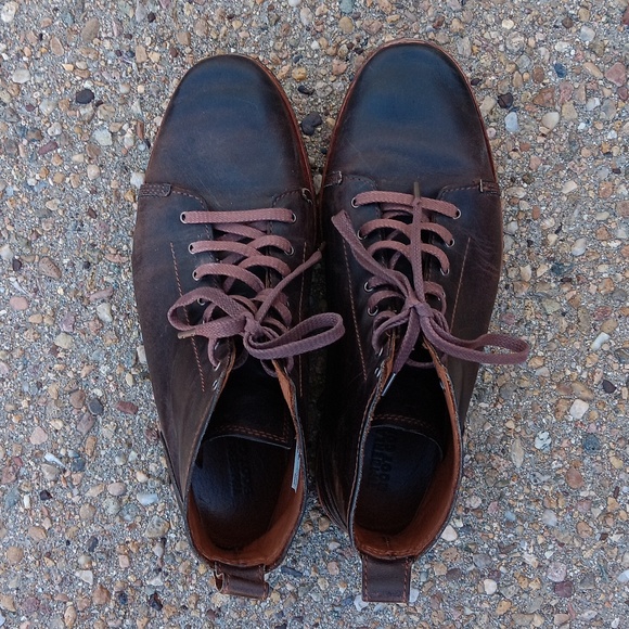 Timberland brown leather lace up boots mens sz 8 - Picture 3 of 11